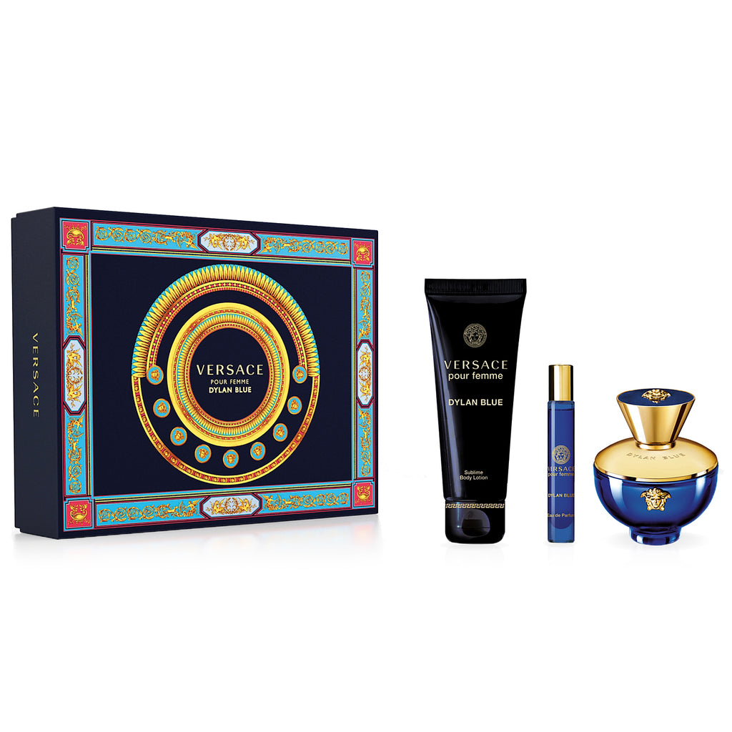 Dylan Blue Pour Femme by Versace 100ml EDP 3pc Gift Set