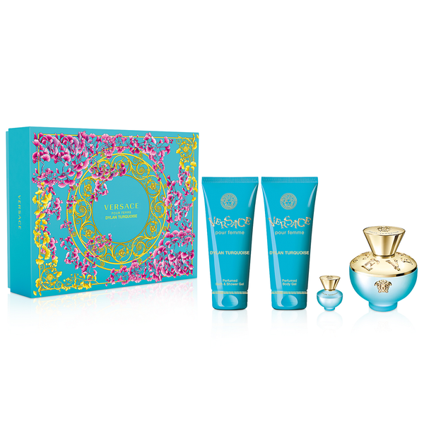 Dylan Turquoise by Versace 100ml EDT 4 Piece Gift Set | Perfume NZ