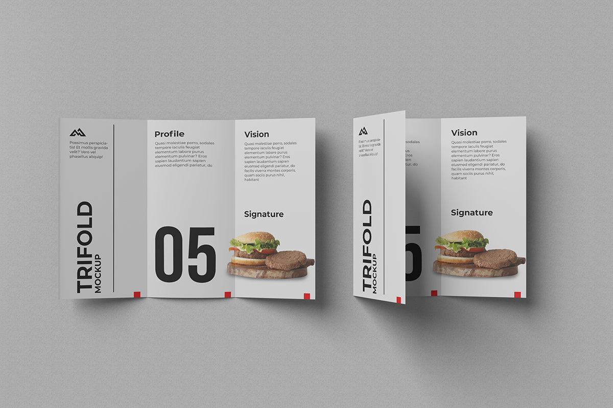 Tríptico personalizado para hamburguesería-LowPrint