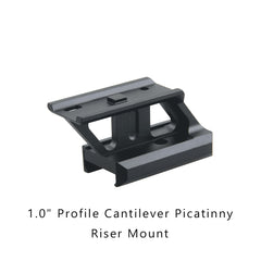 0.5" Profile Cantilever Picatinny Riser Mount -inclined left