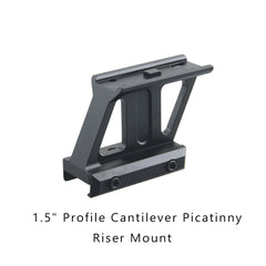 0.5" Profile Cantilever Picatinny Riser Mount - inclined right