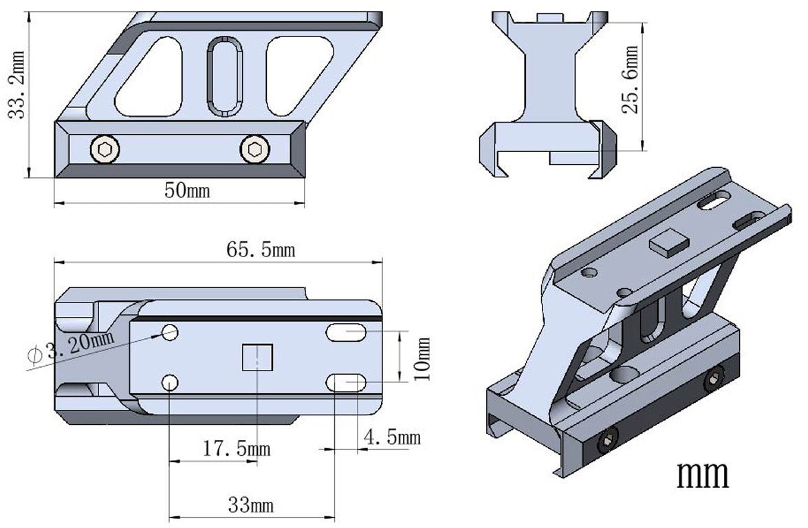 1.0" Profile Cantilever Picatinny Riser Mount 4