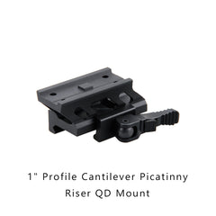 0.5" Profile Cantilever Picatinny Riser Mount - wave side