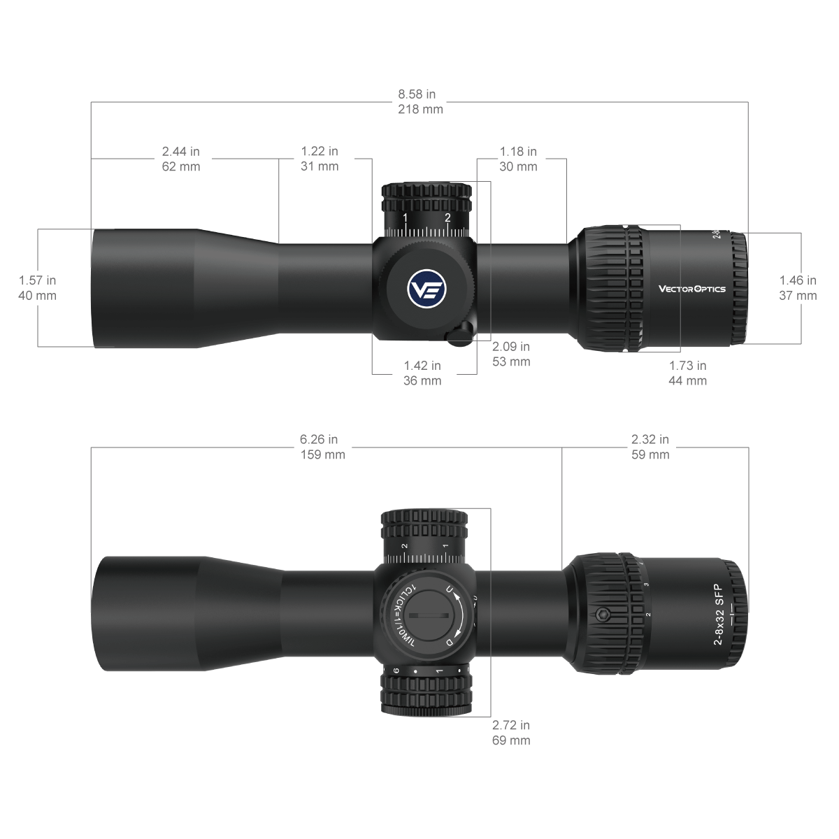 Veyron 2-8x32IR Scope