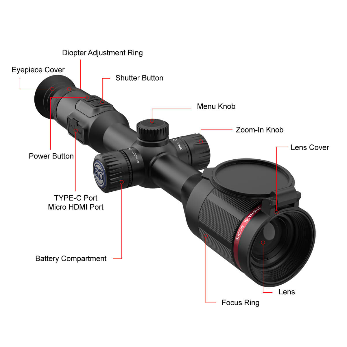 Owlset RSMX50 2.8-22.4x50 Thermal Riflescope