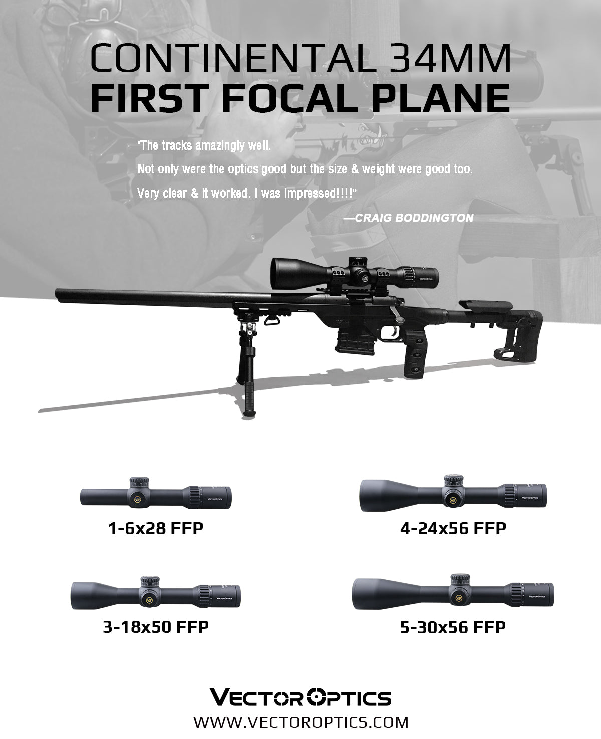 Continental 34mm 5-30x56 FFP/Ranging - Vector Optics Online Store