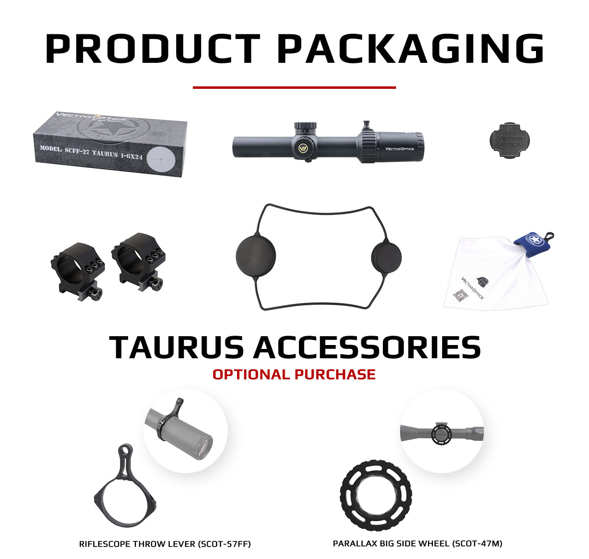 Taurus 1-6x24 FFP Product Package