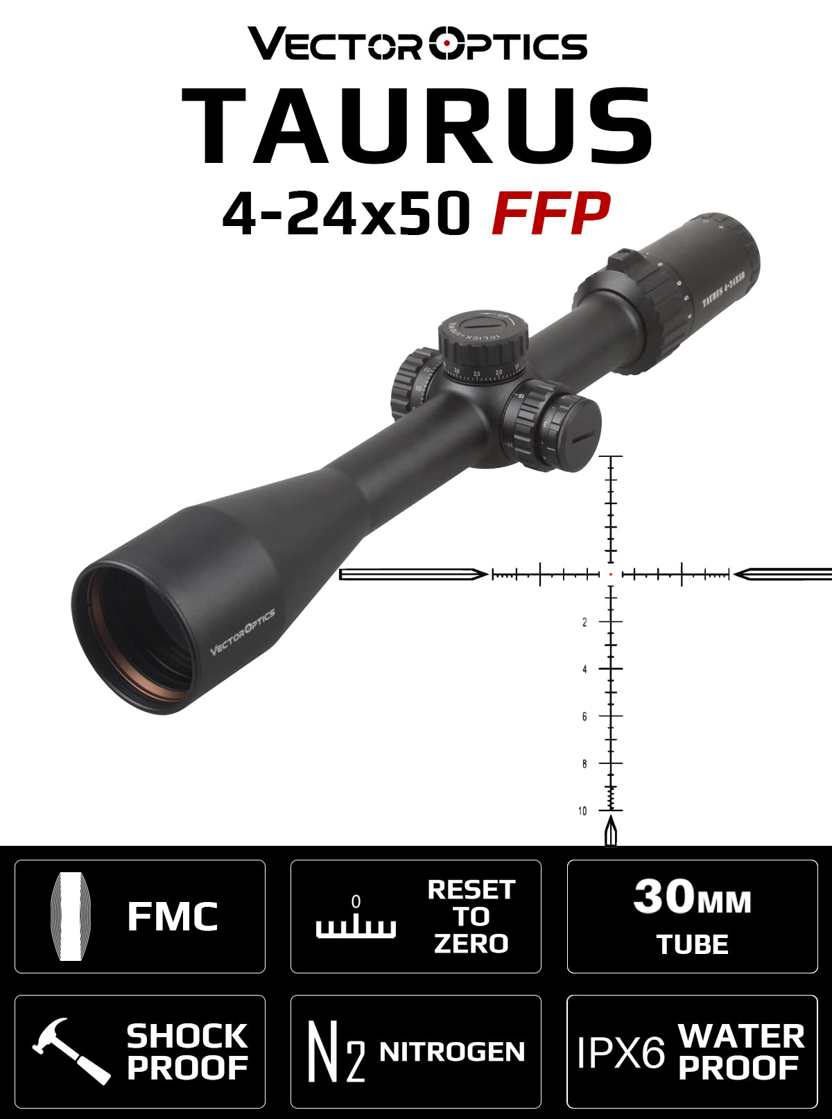 Taurus 4-24x50FFP Riflescope