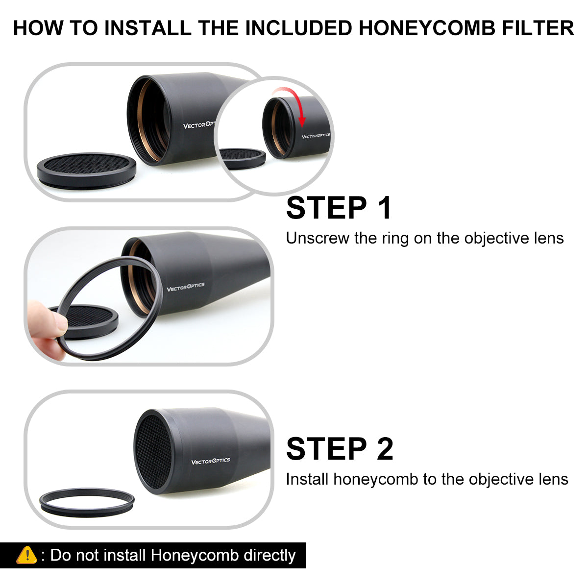 Taurus 4-24x50FFP Riflescope how to install honeycomb