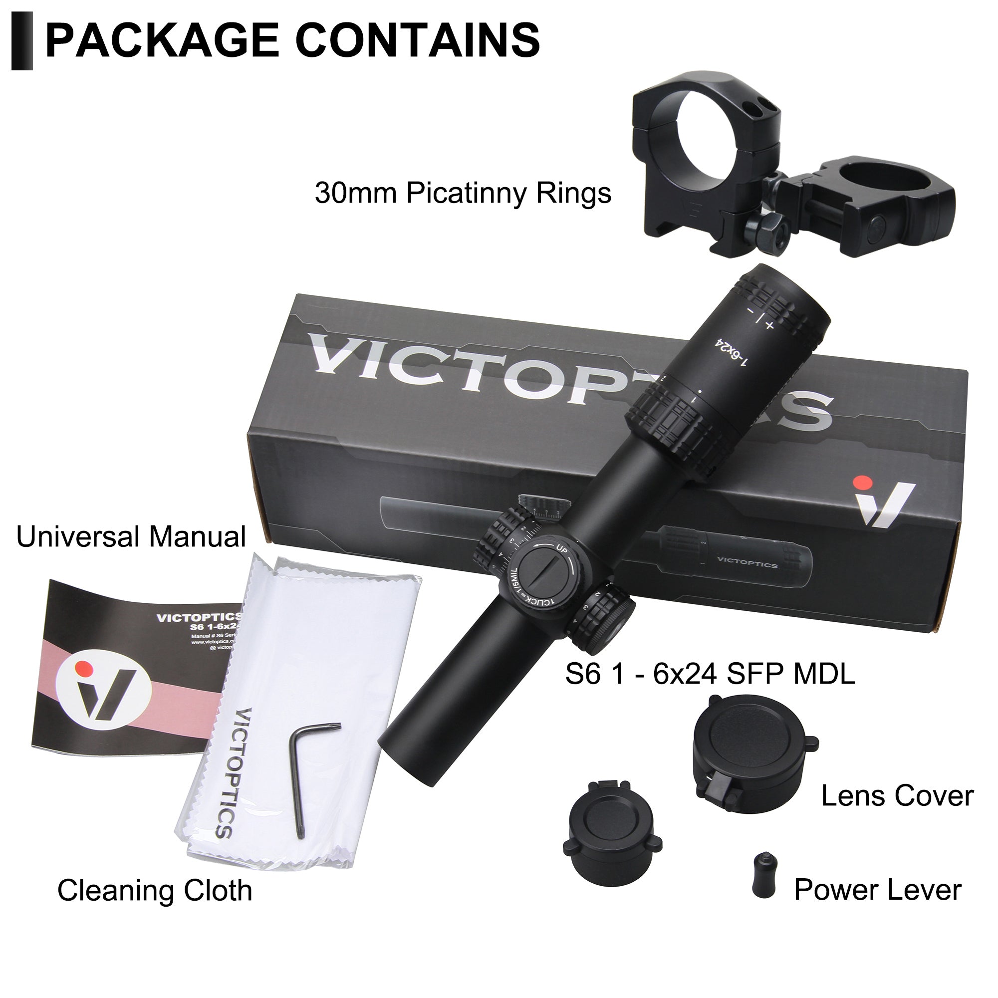 VictOptics S6 1-6x24 LPVO package