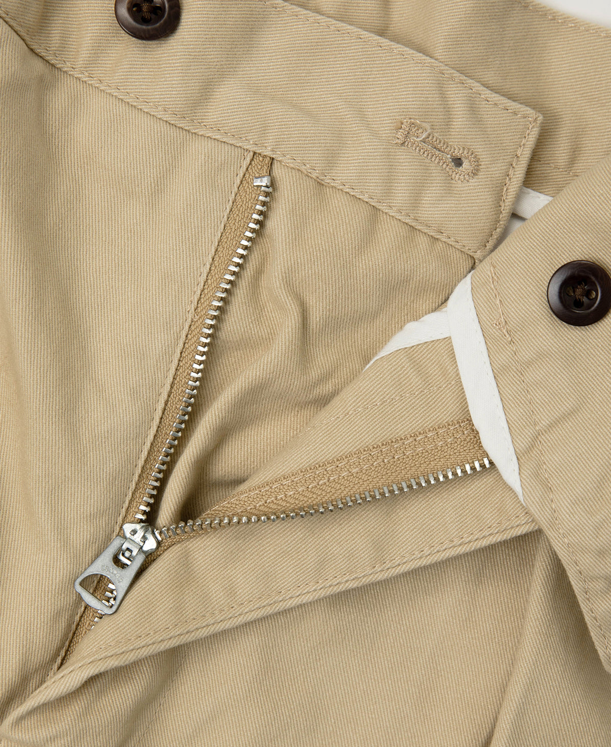 1930s IVY Style Double Pleated Chino Trousers - Khaki | Olderbest