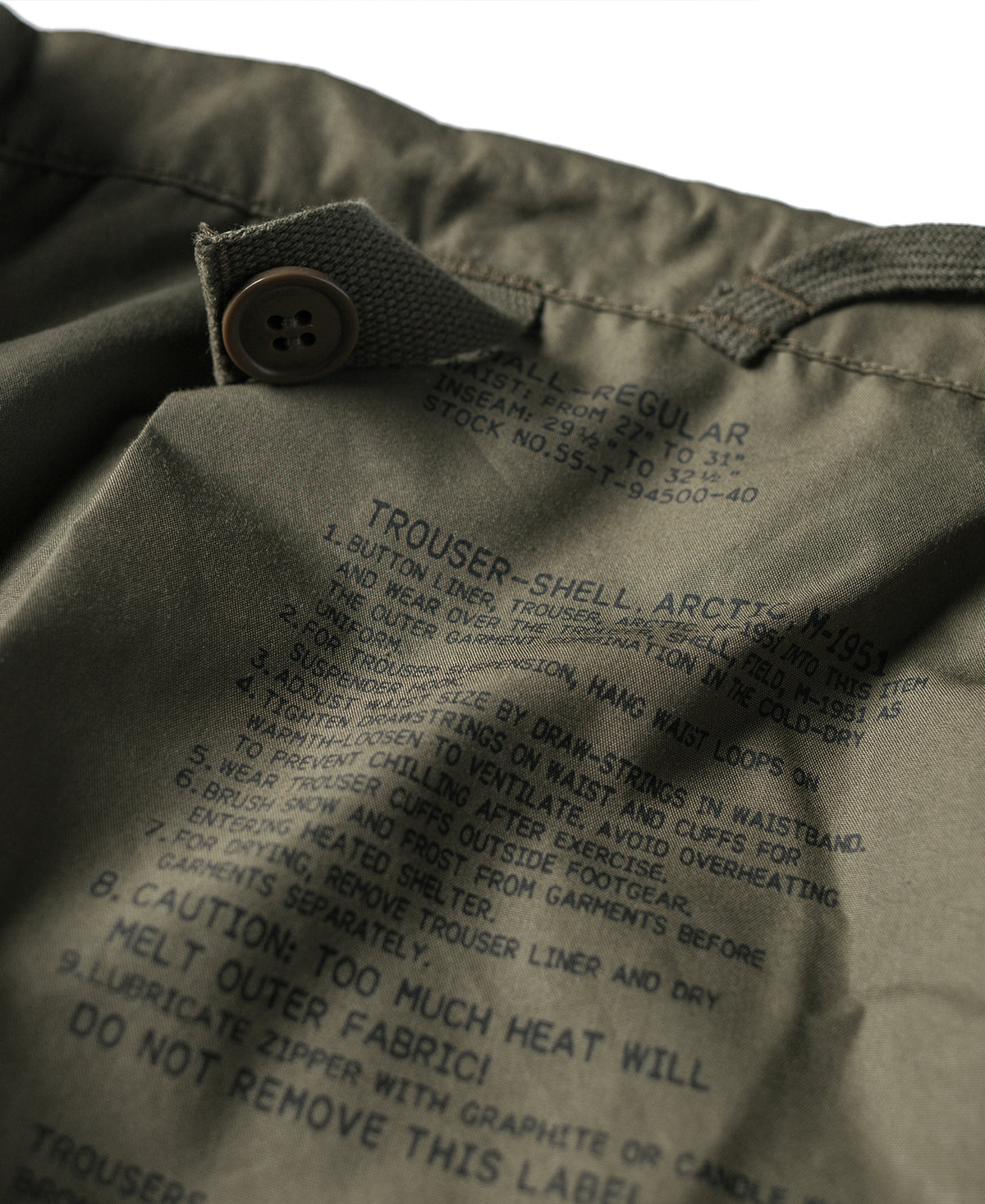 US Army M-1951 Arctic Trouser - Shell | Military Polar Pants