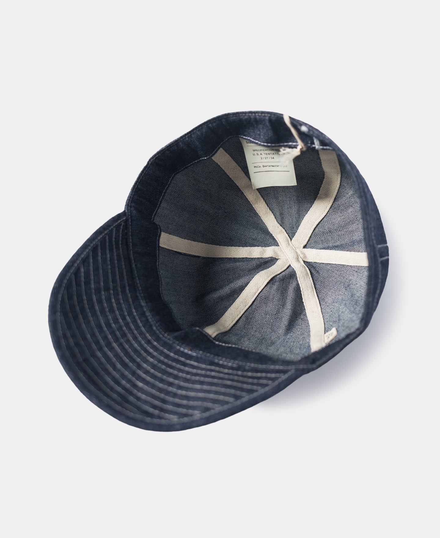 USAAF A3 Mechanics Cap Airforce Wings Denim Blue