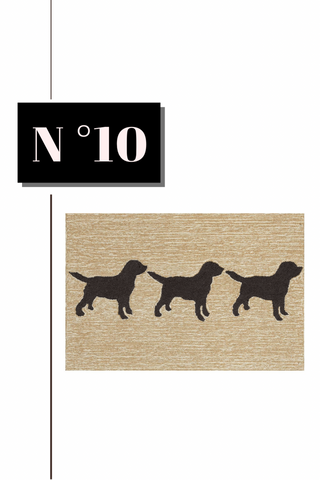 Three Dog Print Neutral Indoor Outdoor Welcome Mat from Potterybarn