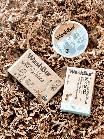 WashBar is an excellent 100% organic dog soap which has a Manuka formula made especially for dogs with sensitive skin 