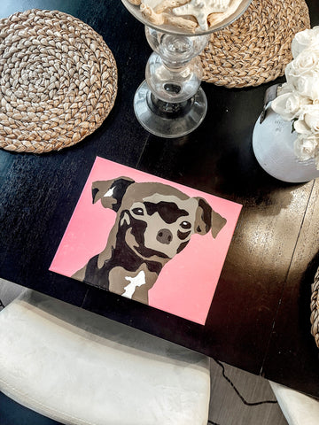 The best pet paint by number kit from Apple Pie Painting is fun and super easy.