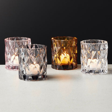 Glam up your bar with the Set of 6 Betty Clear Tea Lights