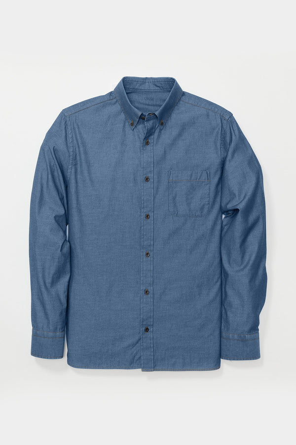 Buy Ely & Walker Men's Short Sleeve Bleached Denim Shirt, XX-Large at  Amazon.in