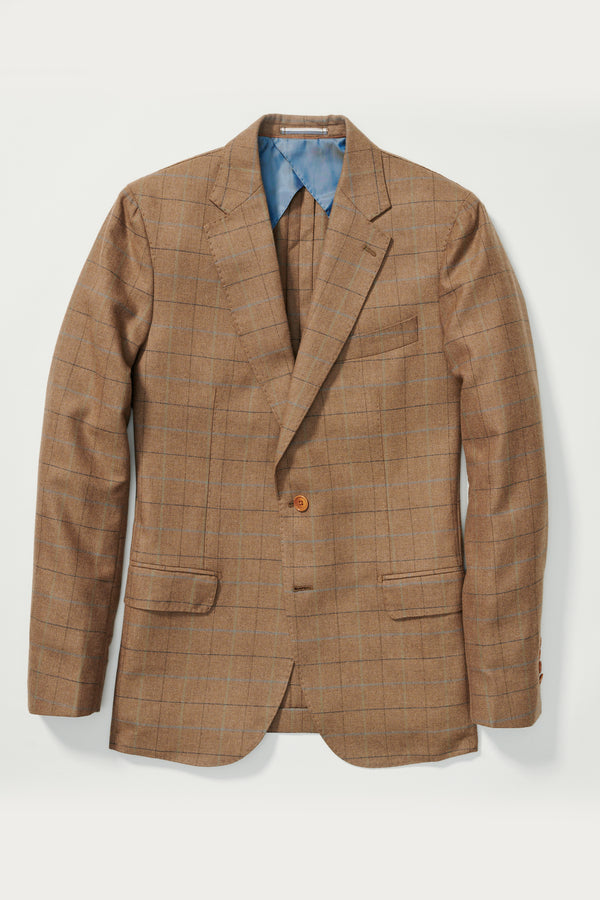 Blazer for Men, Lewis Houndstooth Blazer in Brown/Tan