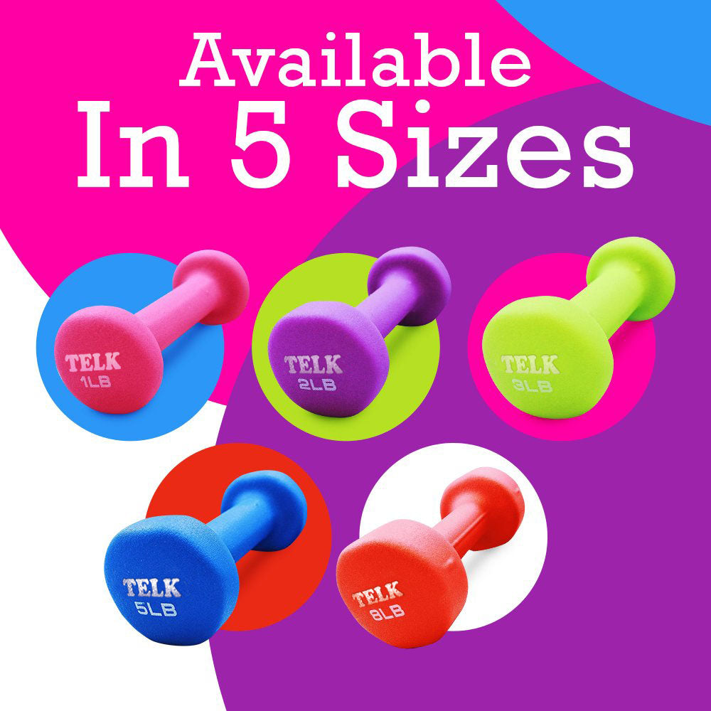 Neoprene Coated Deluxe 5 Lb Hand Weights Telk high quality