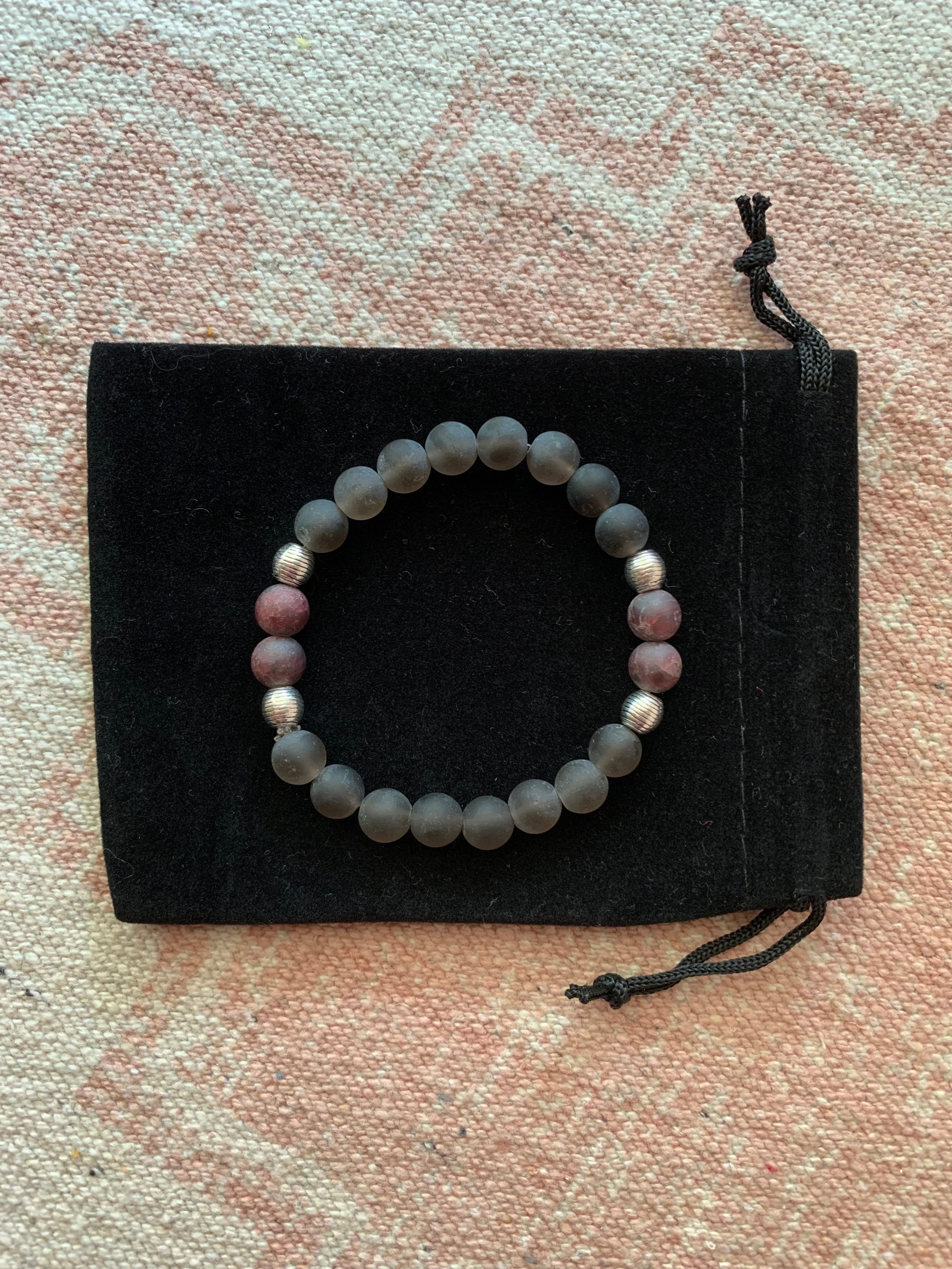 Awakenings of Omaha - Smoky Quartz Bracelet-4mm : The Smoky Quartz's meaning  is one of strength and power. Many claim it provides protection, healing,  and grounding as well as anxiety, stress, and