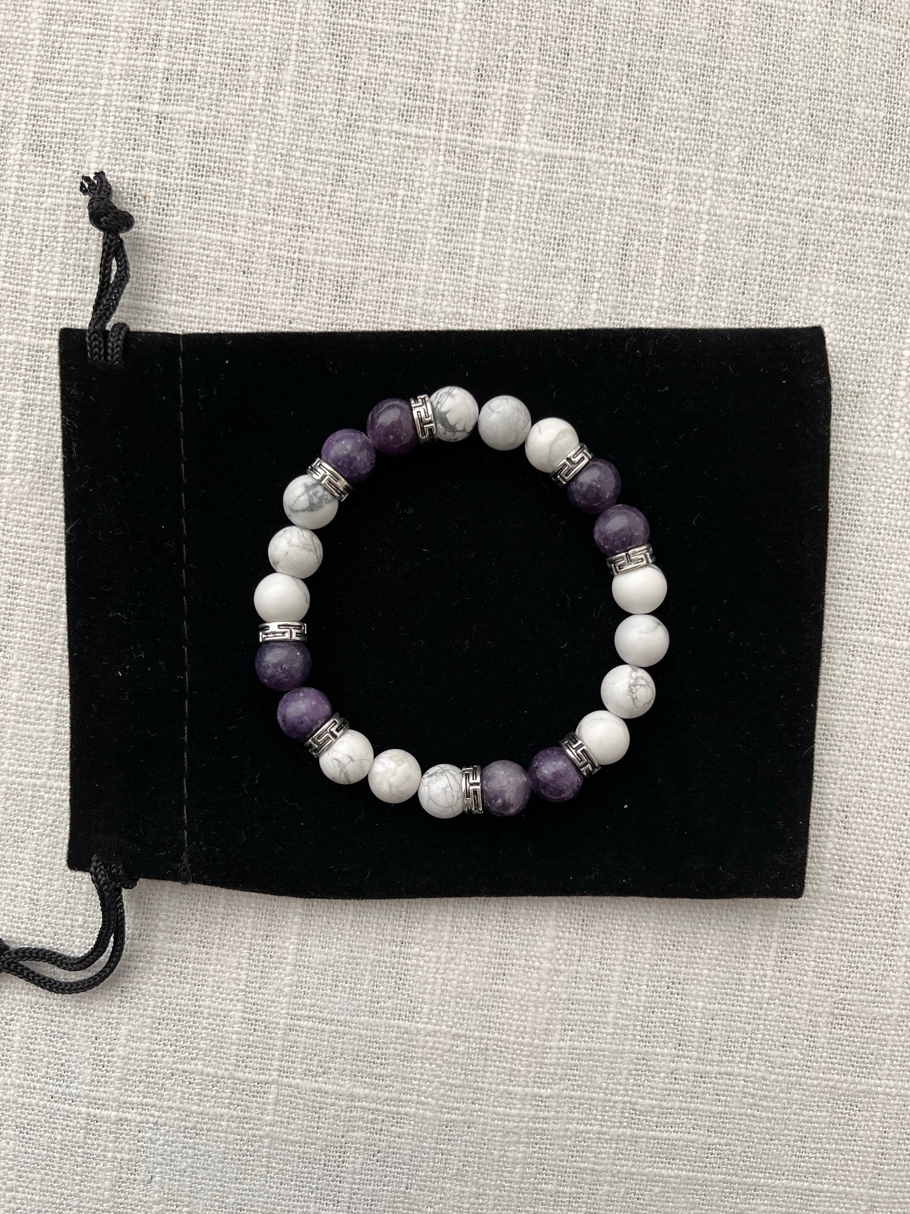 Purple Lepidolite Bracelet - Great for Calming Energy!