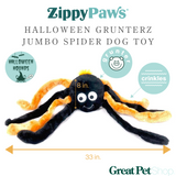 ZippyPaws® Halloween Grunterz Jumbo Spider Dog Toy