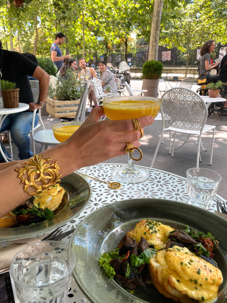 mimosas golden rings and brunch in paris