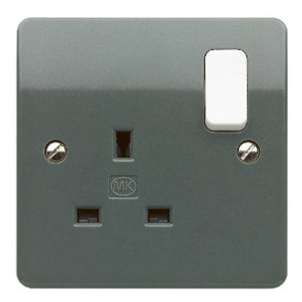 mk grey double socket