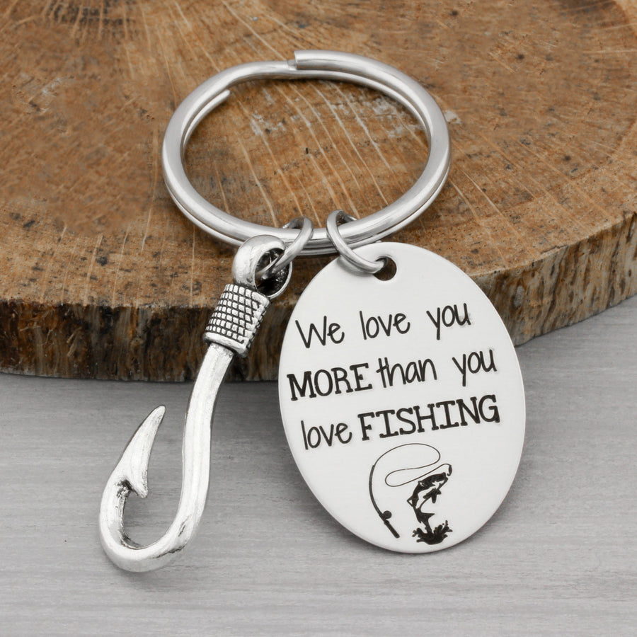 Husband/Boyfriend Anniversary Fishing Keychain Gift - Heartfelt Tokens