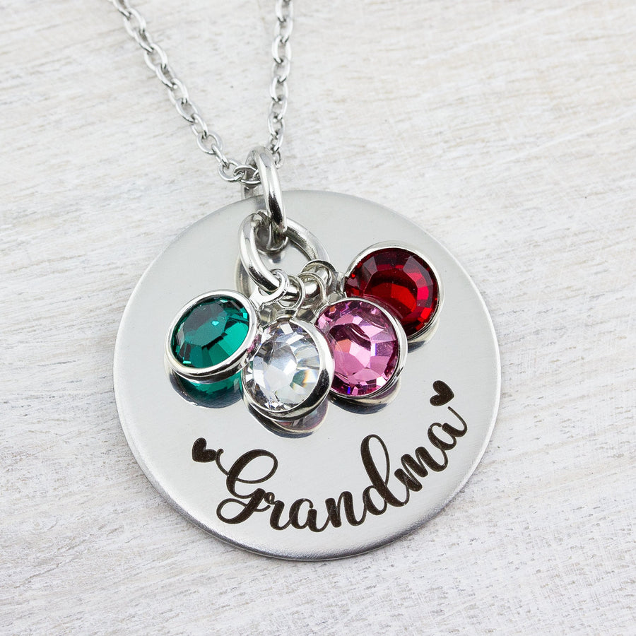 Personalised Engraved Copper Mum Necklace with Birthstone – au.ifshe.com