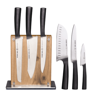 Viking 15-Piece German Steel Knife Block Set with Acacia Wood