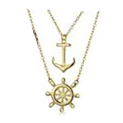 Boy's anchor pendant necklace