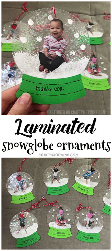 Laminated Snowglobe Holiday Craft