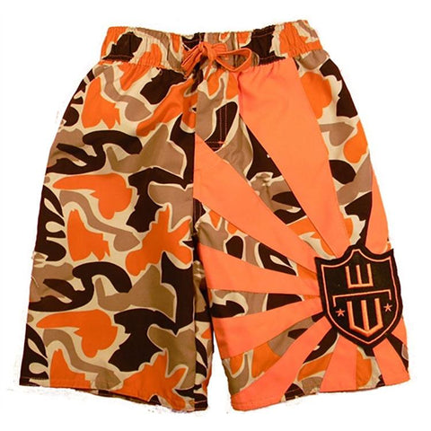 Boys Camo Logo Swim Trunks by Wes and Willy - The Boy's Store