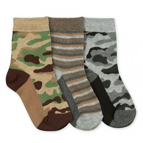 Boys Camouflage Crew Socks by Jefferies Socks