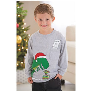 Boys' Dinosaur Santa Shirt by Mulberribush
