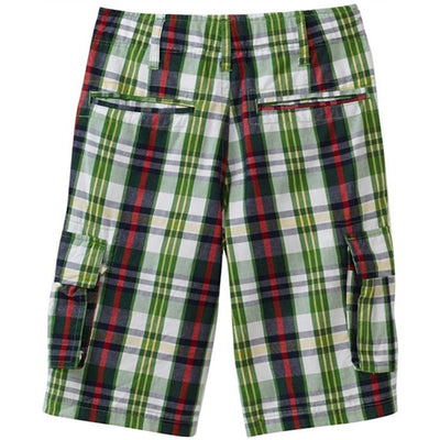 Boys Plaid Cargo Shorts by Wes and Willy - The Boy's Store