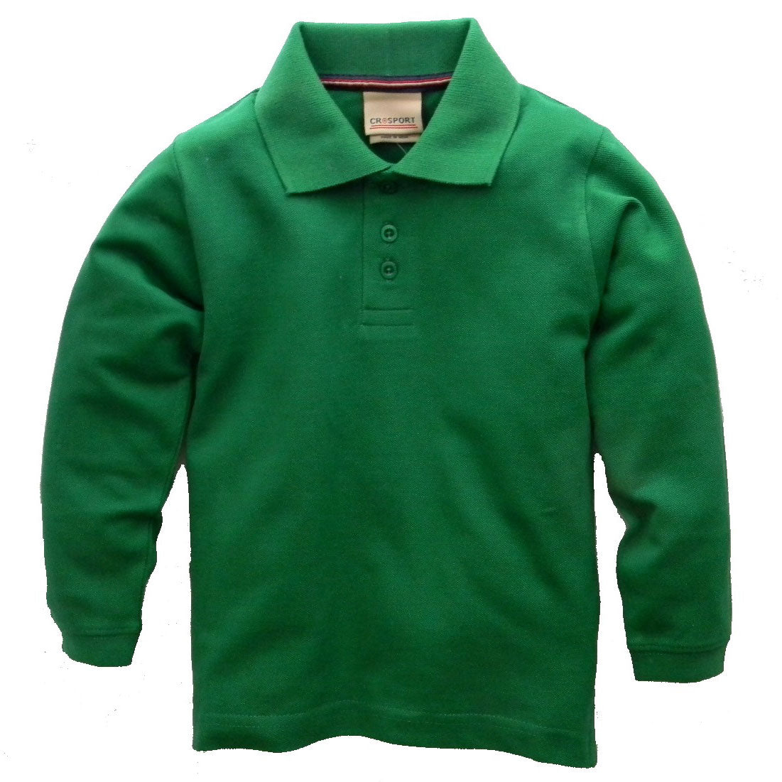 Boys' Long Sleeve Pique Polo Shirt by CR Sport