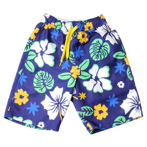 Boys' Hibiscus Swim Trunks by Wes and Willy