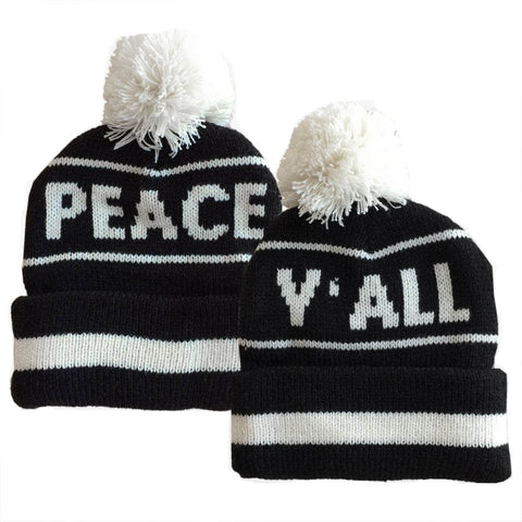 Boys' Peace Y'All Pom Pom Beanie by Tiny Whales