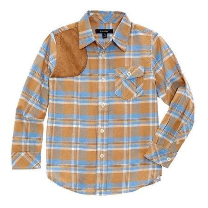 Boy's Plaid Shirt by E-Land