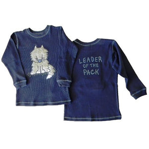 Little Boys Leader of the Pack Waffle Weave Shirt by Mulberribush