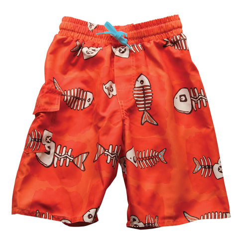 Boys' Fish Bones Swim Trunks by Wes and Willy - The Boy's Store