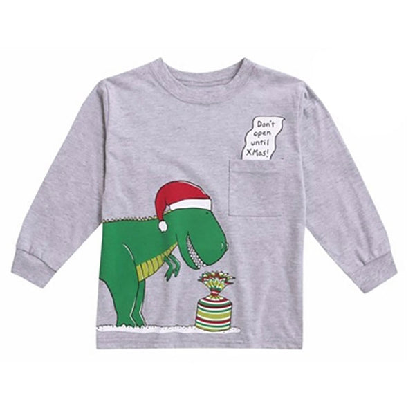 Boys' Dinosaur Santa Shirt by Mulberribush