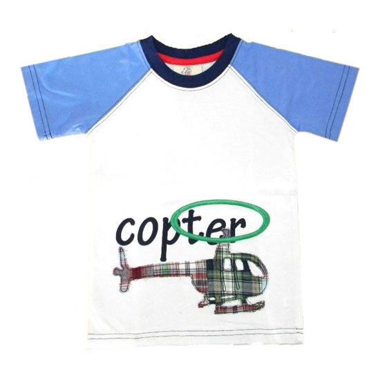 Little Boys Helicopter Shirt by CR Sport