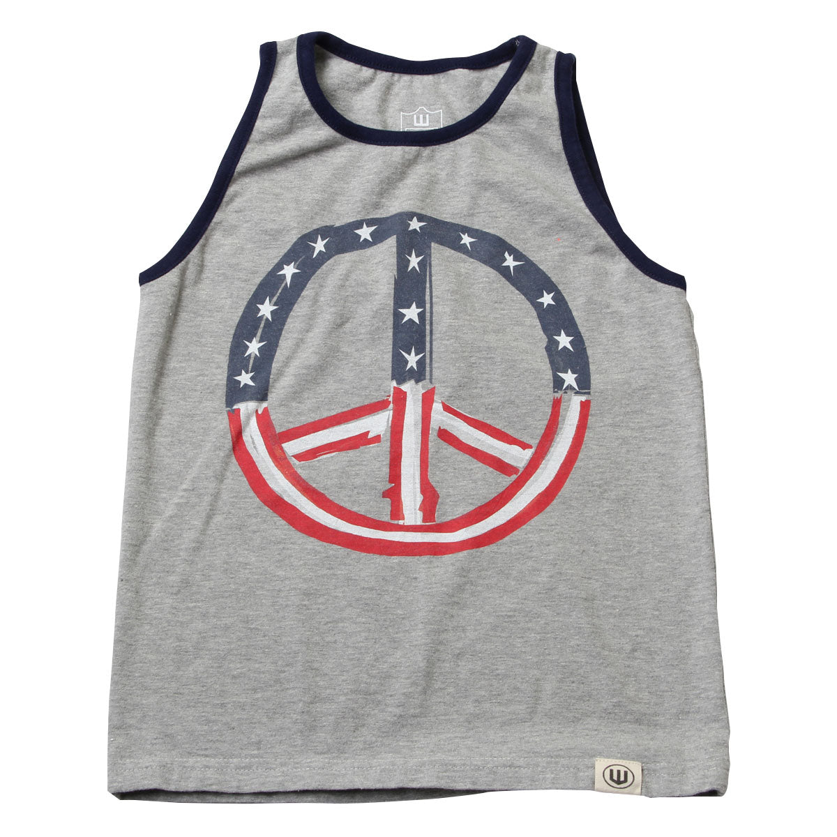 Boys Peace Tank Top by Wes and Willy