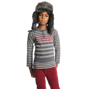 Little Boys' Reverse Striped Henley by Appaman