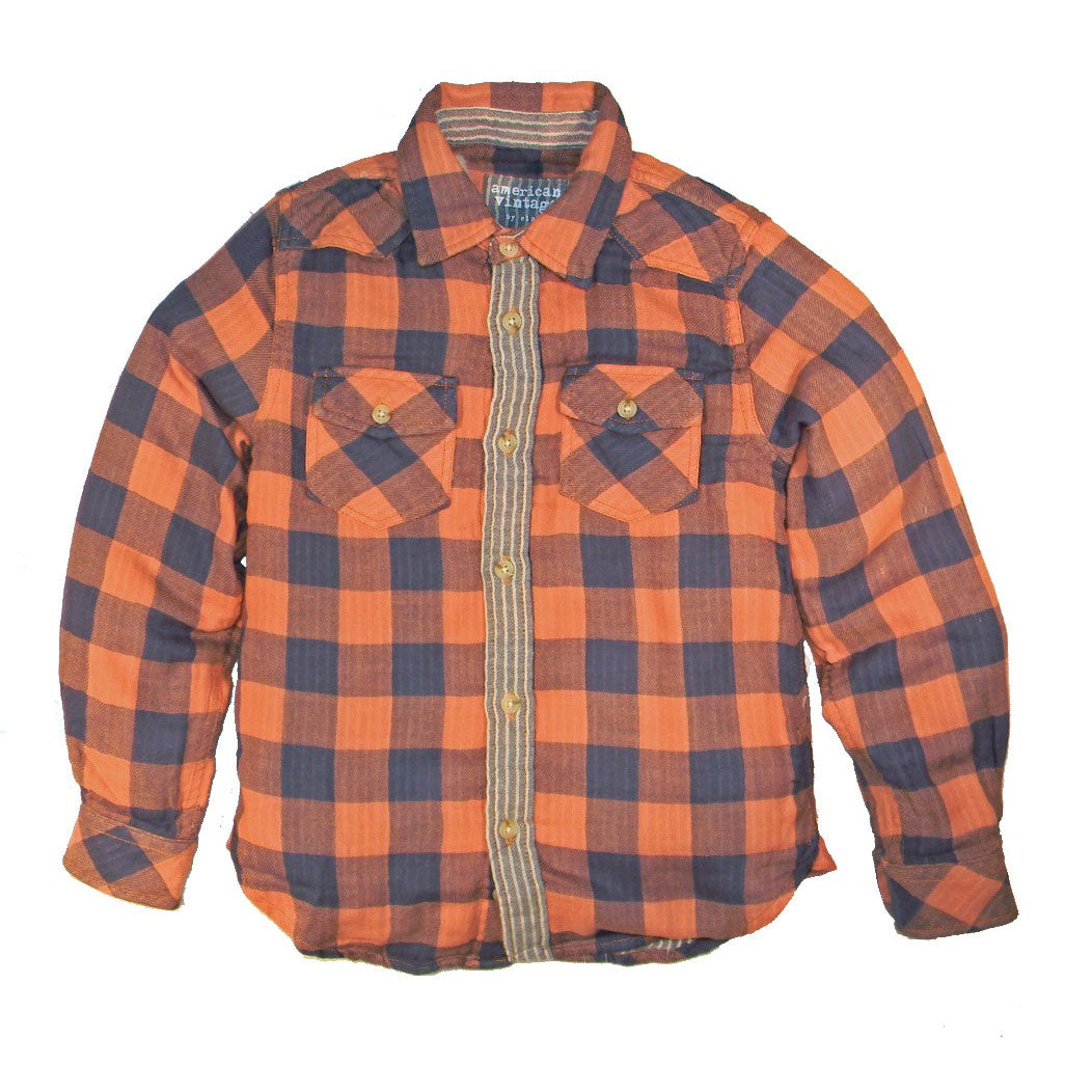 Boys' Flannel Plaid Button Up Shirt by American Vintage