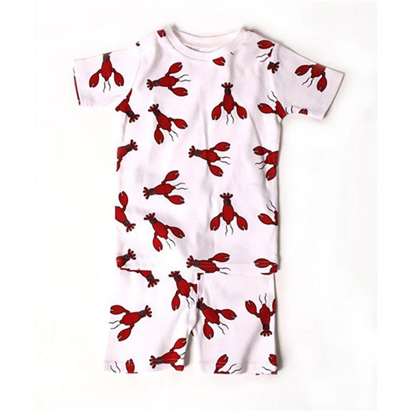 Boy's Organic Lobster Short Pajama Set by New Jammies - The Boy's Store